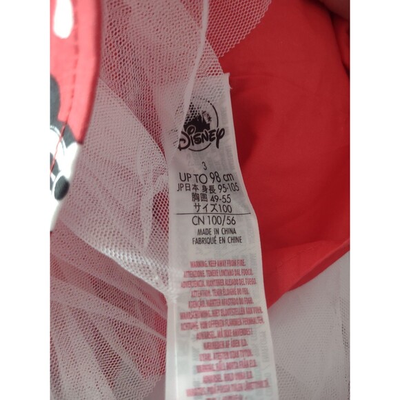 Disney Store Mickey Minnie Mouse Tutu Tulle Red Sleeveless Dress Sz 3 Polka Dot - Picture 9 of 13